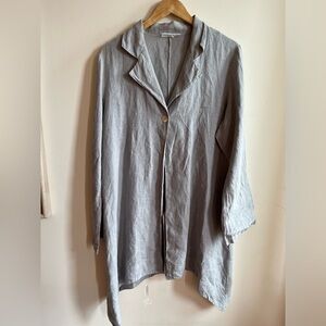 Bryn Walker Long 100 % Linen Shirt Jacket